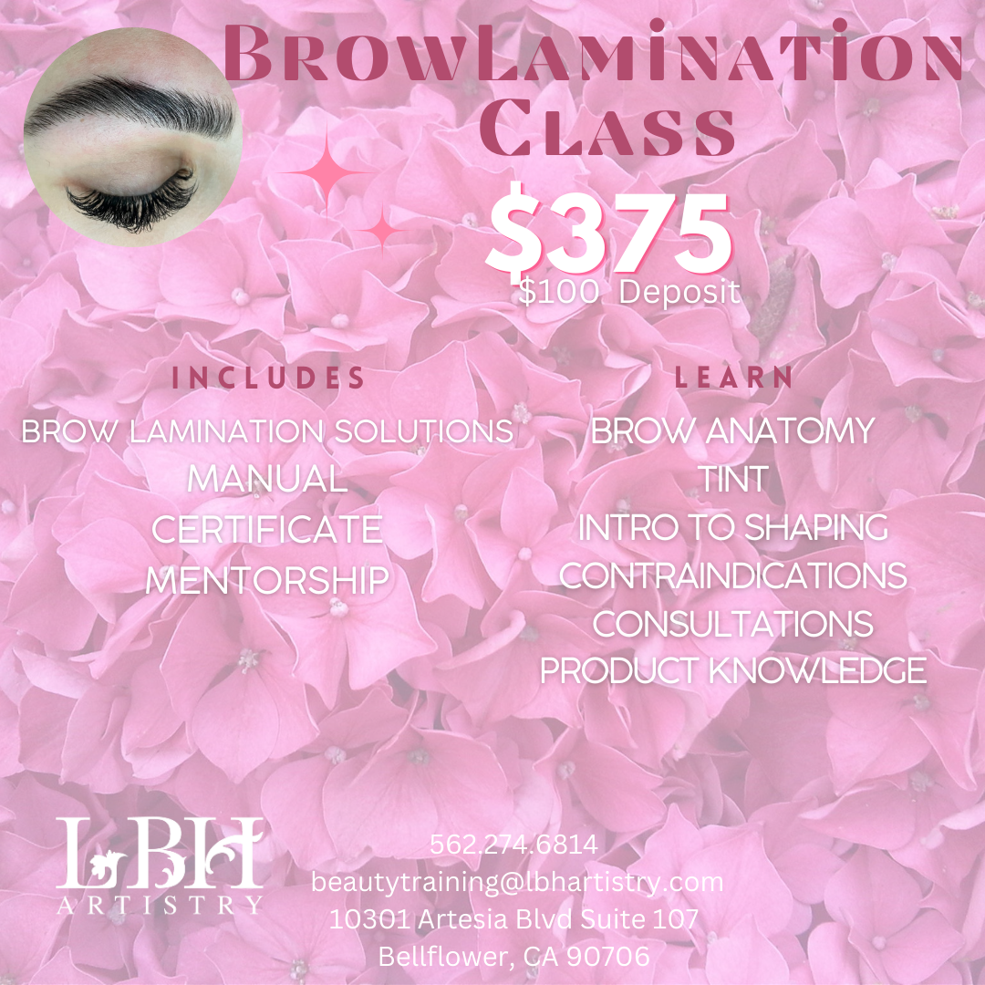 Lash Lift + Tint and Standard Brow Lamination Classes