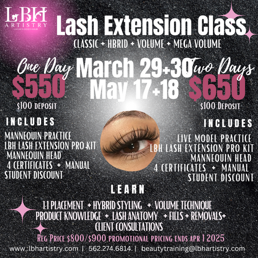 Classic + Volume Lash Extension Class